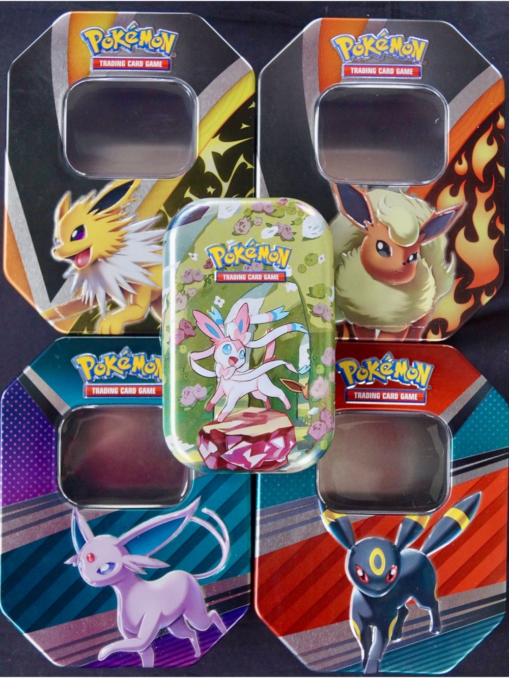 Pokemon Eeveelution Tin Bundle | Umbreon Espeon Sylveon Jolteon Flareon